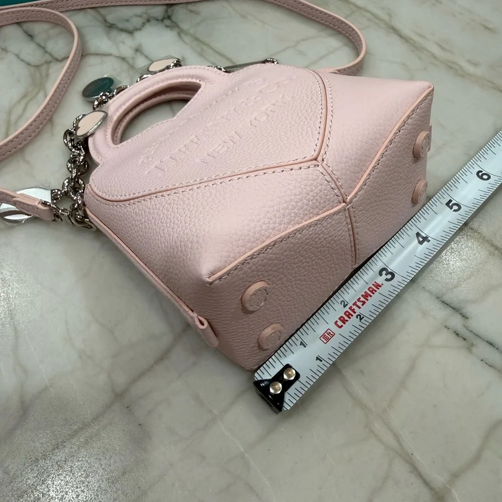 Tiffany & Co. Pale Pink Leather Mini Bag with Charm Chain New Full Set - Picture 5 of 15